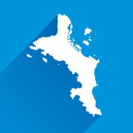 Blue Mahe&#039; Island Map Icon
