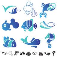 Fish symbol set