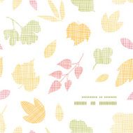 Abstract textile texture fall leaves frame corner pattern background