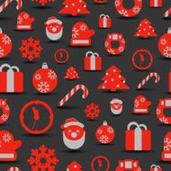 Christmas silhouettes seamless background