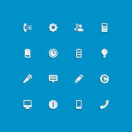 Web site vector icons set bend paper effect N10