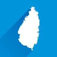 Blue St Lucia Map Icon