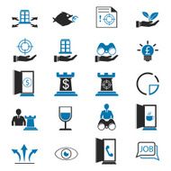 Business strategy icons set N6