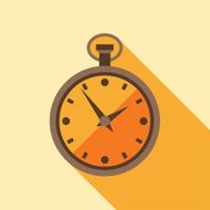 Icon retro watch in flat design style N2