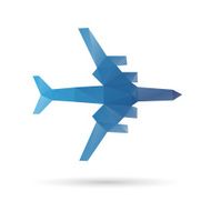 Airplane abstract isolated on a white backgrounds vector illustration N11