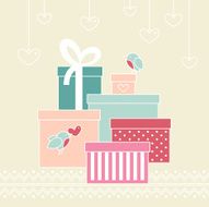 Holiday Card with Gift Boxes