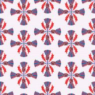 Stencil Style Scottish Thistle Seamless Pattern N18