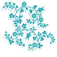 Floral pattern with shadow