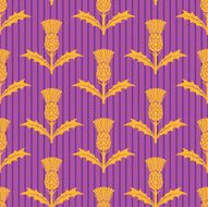 Stencil Style Scottish Thistle Seamless Pattern N20