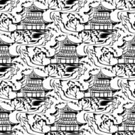 asian temple seamless