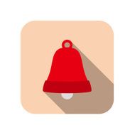 Christmas bell flat icon