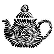 decorative silhouette teapot