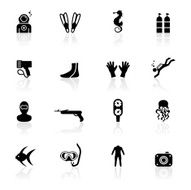 Black Symbols - Scuba Diving
