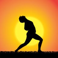 Vector silhouette of woman N489