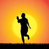 Vector silhouette of woman N493