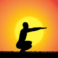 Vector silhouette of a man N1016