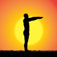 Vector silhouette of a man N1017