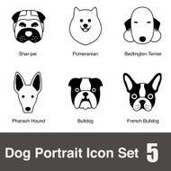 Dog face charactor icon design series N11