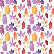 vector watercolor seamless pattern with leaves N2