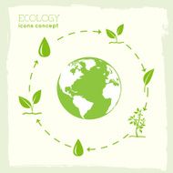 cycle eco infographic background concept