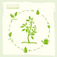 cycle eco infographic background concept N3