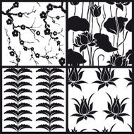 set of floral patterns N6