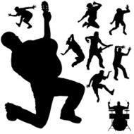 Vector silhouette of the band N6