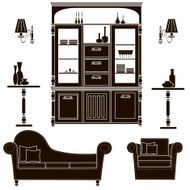 living room furniture icons N6