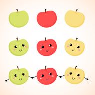 Apples Vector illustration Beautiful background