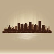 Edmonton Canada brown skyline city silhouette
