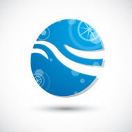 Wave water icon abstract icon 3d vector symbol