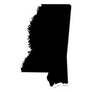 Map of the U S state Mississippi N2