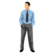 Business man in blue shirt N2