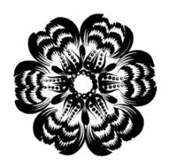 decorative silhouette of flower