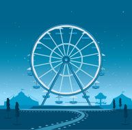 Ferris Wheel at Night