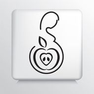 Square Icon With Healthy Pregnancy Symbol