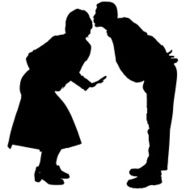 Vector silhouette of a people N327