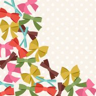 Background with abstract various bows and ribbons N2