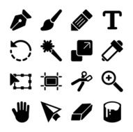 Design Tools Silhouette Icons