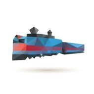 Train abstract isolated on a white backgrounds vector illustration N3