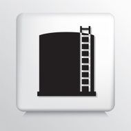 Square Icon With Oil Storage Tank N2
