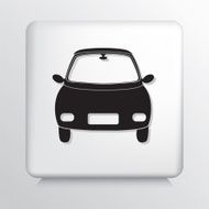 Square Icon With Small Compact Car N2