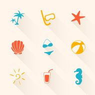 Vector Summer Holiday Icons N2