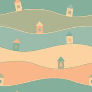 Seamless pattern with houses N22