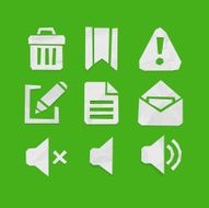 Paper Cut Icons for Web and Mobile Applications Set 5