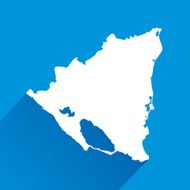 Blue Nicaragua Map Icon