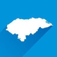 Blue Honduras Map Icon