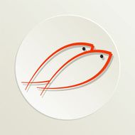Sushi Restaurant Icon Tuna Sashimi Fish Symbols N2