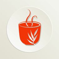 Sushi Restaurant Icon Green Tea Cup N2