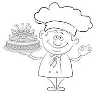 Cook with holiday cake contour